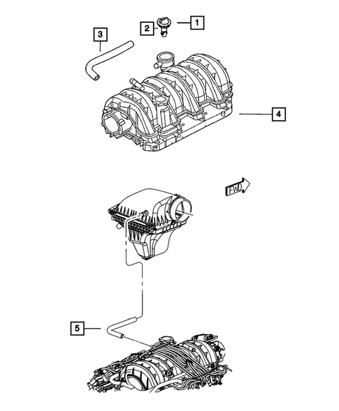 Crankcase Ventilation for 2009 Dodge Challenger #1