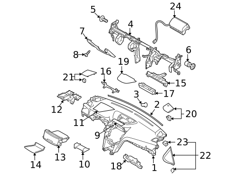 Instrument Panel for 2012 Subaru Legacy #0