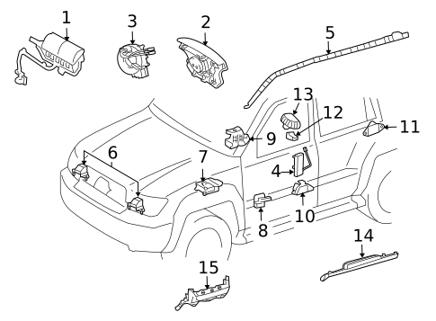 Air Bag Components for 2009 Toyota Land Cruiser #0