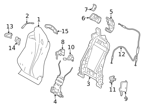 Passenger Seat Components for 2020 Lexus RC F #0
