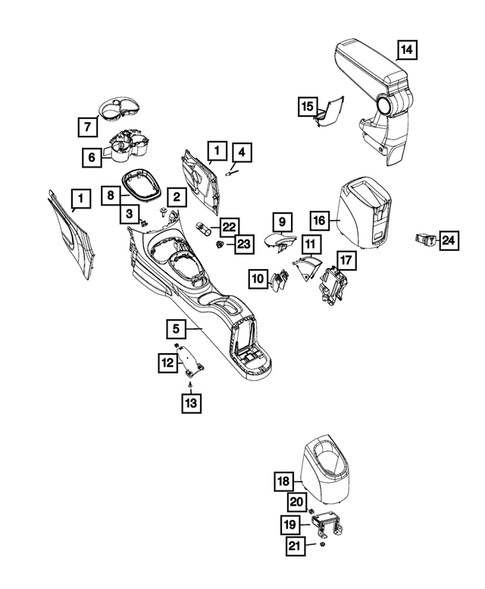 Consoles for 2014 Fiat 500L #0