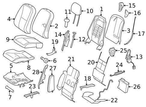 Driver Seat Components for 2013 Mercedes-Benz CL600 #0