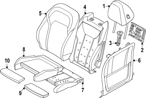 Driver Seat Components for 2024 BMW i4 #0