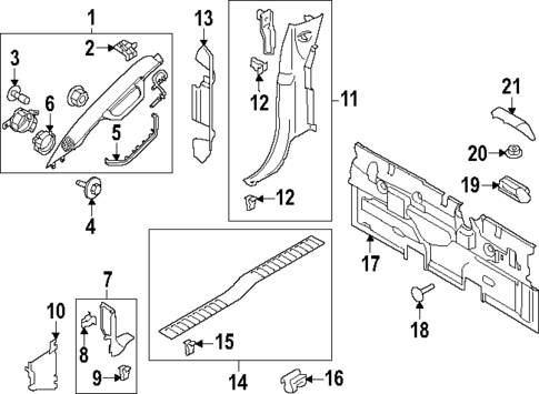 Interior Trim - Cab for 2024 Ford F-350 Super Duty #3