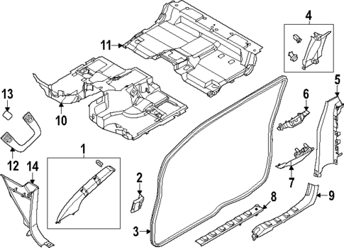 Interior Trim - Cab for 2022 Nissan Frontier #1