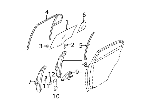 Rear Door for 2006 Hyundai Accent #1