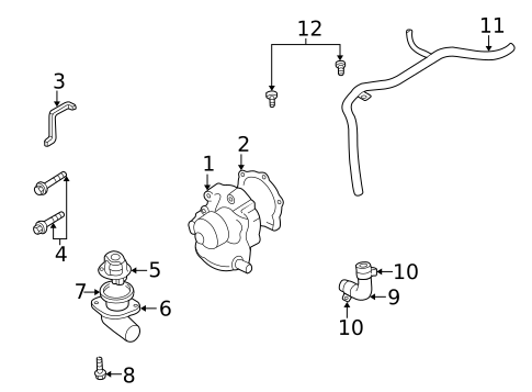 Water Pump for 2007 Subaru Forester #0