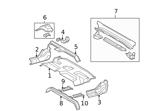 Floor - Cab for 2007 Toyota Tundra #3