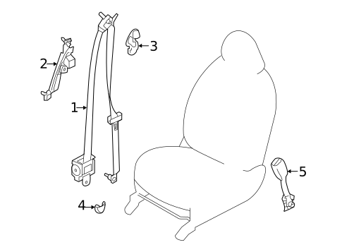Front Seat Belts for 2020 Nissan Versa #0
