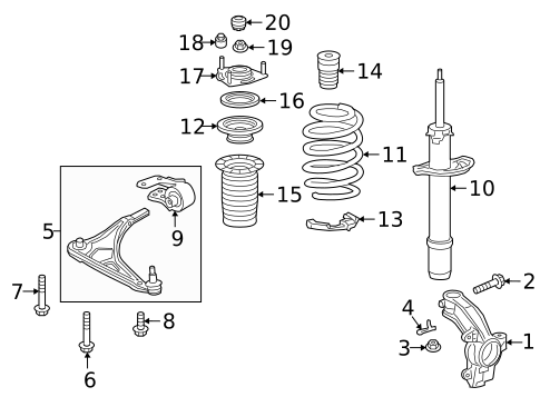 Suspension Components for 2020 Honda Odyssey #0