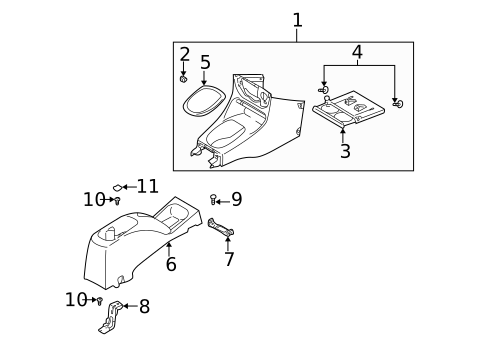 Console for 2001 Kia Rio #1