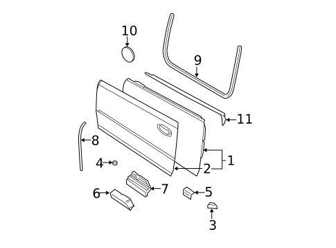 Door & Components for 2008 Saab 9-3 #3