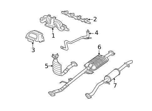 Exhaust Components for 2005 Ford Escape #0