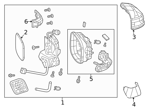 Outside Mirrors for 2013 Honda Civic #1