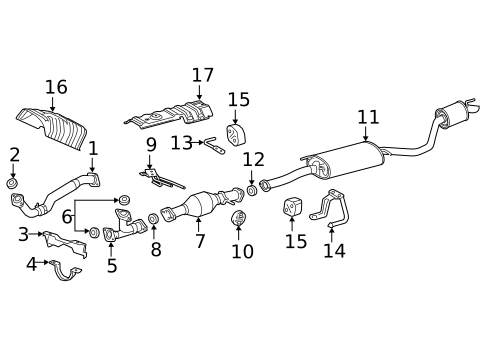 Exhaust Components for 2021 Lexus RX350L #0