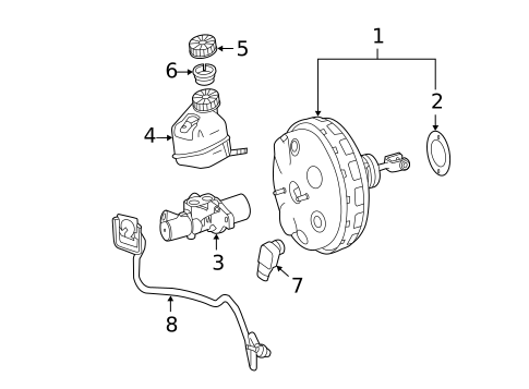 Master Cylinder - Components On Dash Panel for 2022 Mercedes-Benz Metris #1