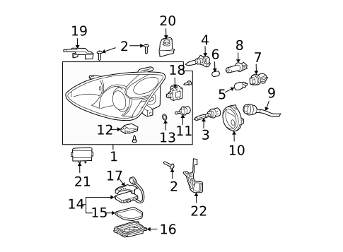 Headlamp Components for 2007 Lexus RX350 #0