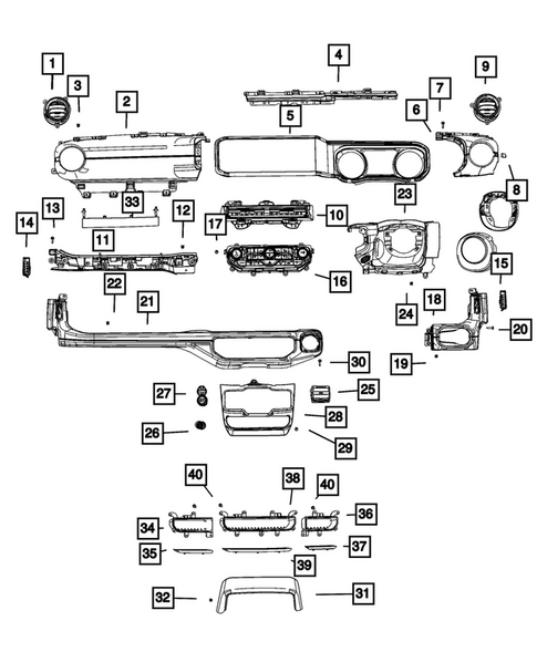 Instrument Panel for 2025 Jeep Wrangler #0