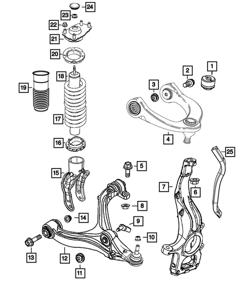 Front Suspension, Strut and Cradle for 2016 Dodge Durango #0
