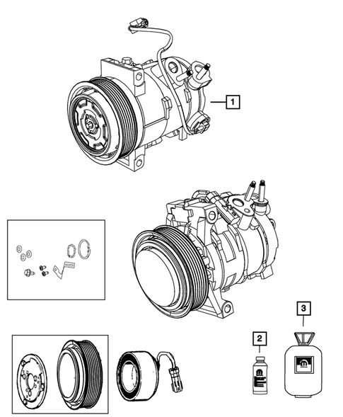Air Conditioner Compressor and Mounting for 2017 Jeep Compass #1