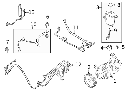 Pump & Hoses for 2012 BMW 535i GT xDrive #3