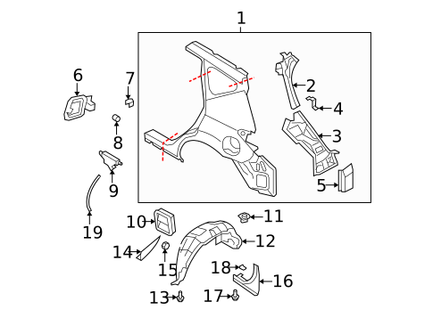Fuel Door for 2009 Nissan Murano #0