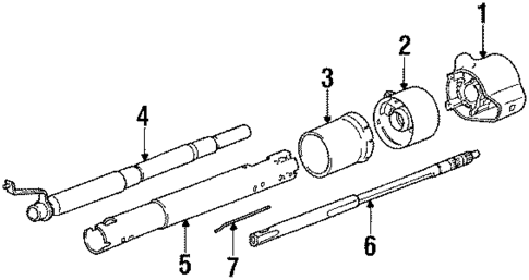 Steering Column Assembly for 1988 Chevrolet Caprice #1
