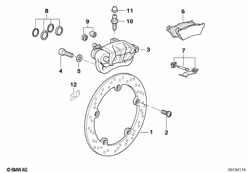 Rear Wheel Brake for 1997 BMW-Motorrad R 1100 R #0