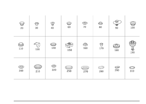 Expansion Plugs, Grommets for 2002 Mercedes-Benz E430 #1