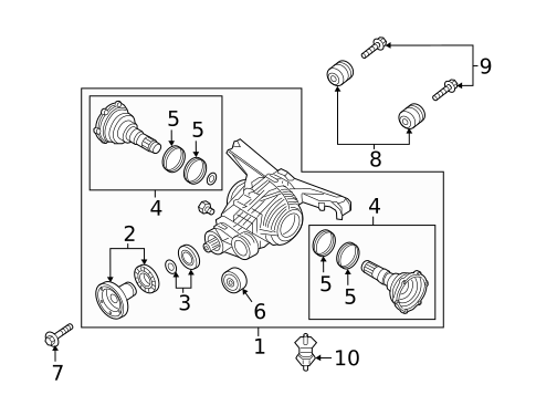 Axle & Differential for 2019 Audi Q7 #0