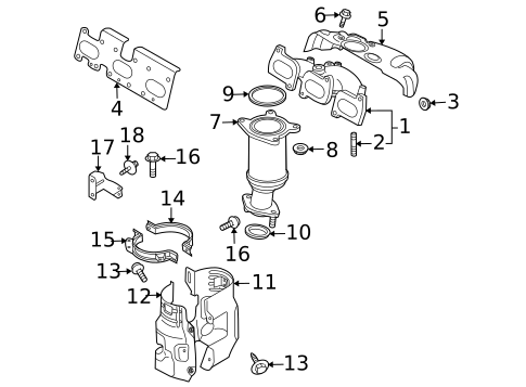 Exhaust Components for 2009 Mazda CX-9 #1