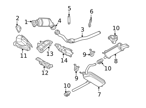 Brackets, Flanges & Hangers for 2005 Volkswagen Passat #0