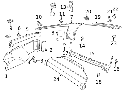 Interior Trim - Rear Body for 1998 Volvo V70 #0
