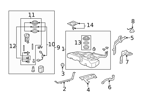 Fuel System Components for 2008 Honda Accord #1