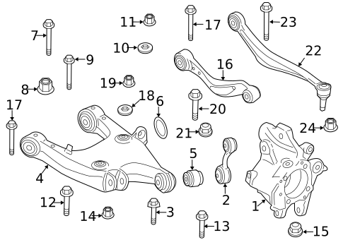 Rear Suspension for 2016 BMW 550i xDrive #1