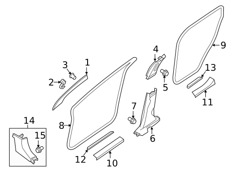 Interior Trim - Pillars for 2016 Nissan Murano #0
