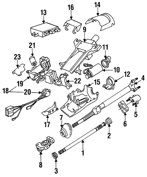 Steering Column Assembly for 1993 BMW 535i #1