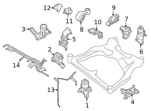 Engine & Trans Mounting for 2016 Nissan Murano #1