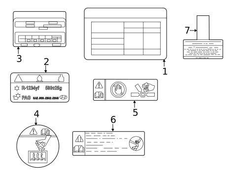 Labels for 2024 Genesis GV70 #0