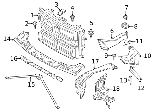 Radiator Support for 2019 BMW X1 #0
