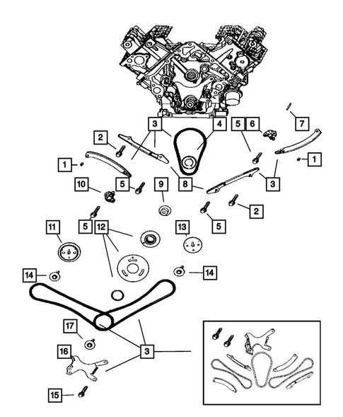 Timing Belt and Cover for 2007 Dodge Ram 1500 #1