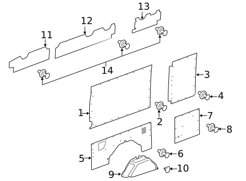 Interior Trim - Side Panel for 2021 Ford Transit-150 #8