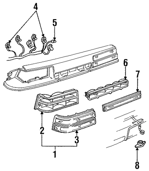 License Lamps for 1989 Pontiac Grand Am #0