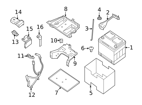 Battery for 2020 Nissan Pathfinder #0