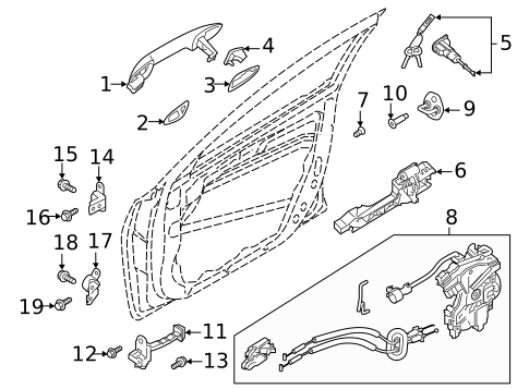Lock & Hardware for 2018 Kia Sedona #2