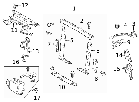 Radiator Support for 2013 Toyota RAV4 #1