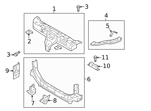Radiator Support for 2023 Mitsubishi Outlander Sport #0