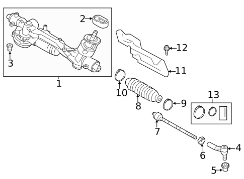 Steering Gear for 2015 Volkswagen Golf #1