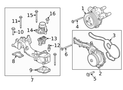 Water Pump & Related Components for 2018 Ford F-250 Super Duty #0
