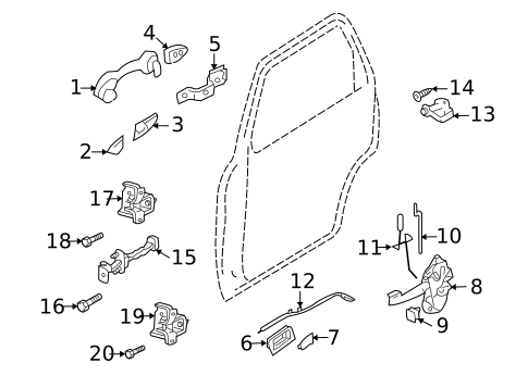 Rear Door for 2010 Mercury Mariner #1